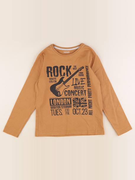 Tee-shirt - 10 ans Marron 1 - vertbaudet enfant 