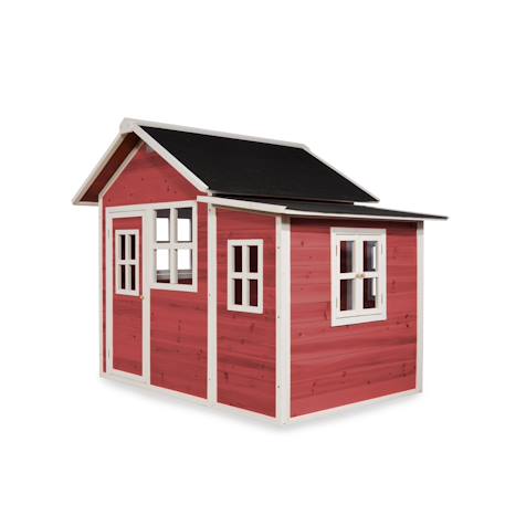 Maisonnette en bois fsc modulable loft 150 Gris+Rouge 9 - vertbaudet enfant 