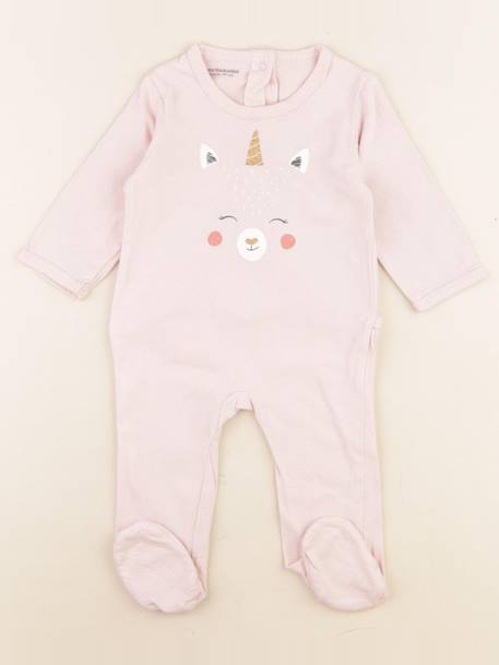 Pyjama coton - 6 mois Rose 1 - vertbaudet enfant 