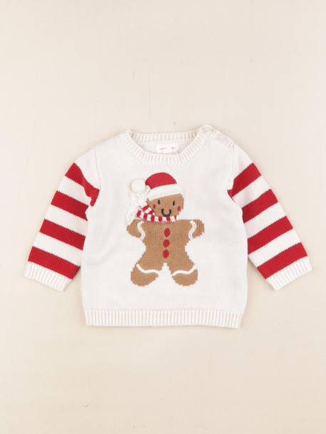 Pull - 3 mois Beige, rouge 1 - vertbaudet enfant 