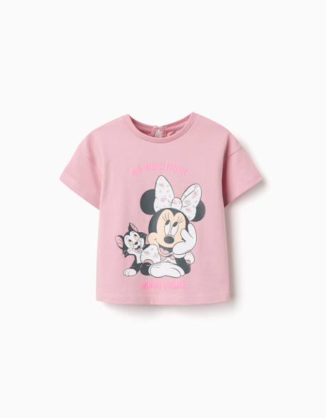 Bébé-T-shirt, sous-pull-T-shirt-T-shirt en coton avec imprimé minnie & figaro