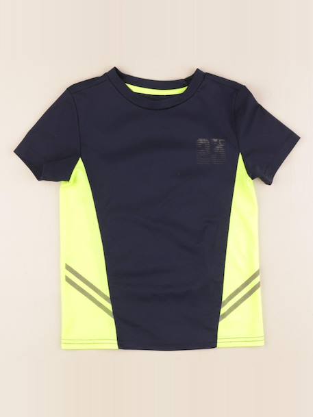 Tee-shirt  fluo - 6 ans Bleu, jaune 1 - vertbaudet enfant 