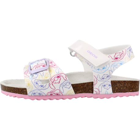 Sandales fille modèle j adriel girl Blanc c1364+Rose c8238 2 - vertbaudet enfant 