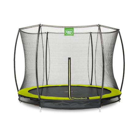 Trampoline enterré rond ø305cm avec filet de sécurité Noir+Rose+Vert 13 - vertbaudet enfant 