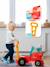 Porteur Tracteur avec barre d'aide à la marche ergonomique Rouge+Vert Claas+Vert vintage 3 - vertbaudet enfant 