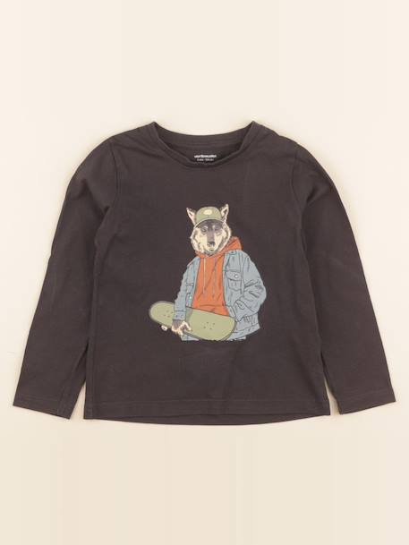 Tee-shirt - 4 ans Noir 1 - vertbaudet enfant 
