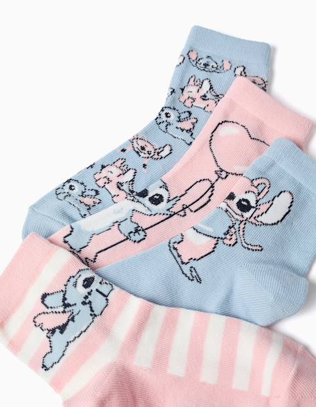 Lot de 4 paires de chaussettes avec imprimés stitch Multicolore 2 - vertbaudet enfant 