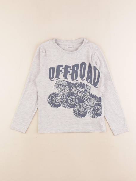Tee-shirt - 8 ans Gris 1 - vertbaudet enfant 