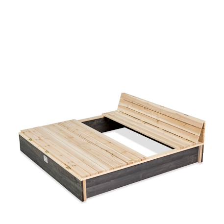 Bac à sable en bois pour jardin enfant 136x132cm Gris 2 - vertbaudet enfant 