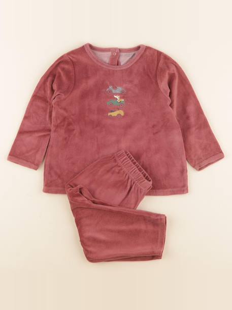 Pyjama velours - 3 ans Rouge 1 - vertbaudet enfant 