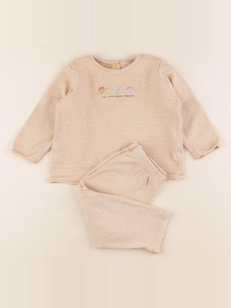 Pyjama velours - 18 mois Blanc, jaune 1 - vertbaudet enfant 