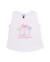 T-shirt fille en maille avec broderie de palmiers Blanc 1 - vertbaudet enfant 