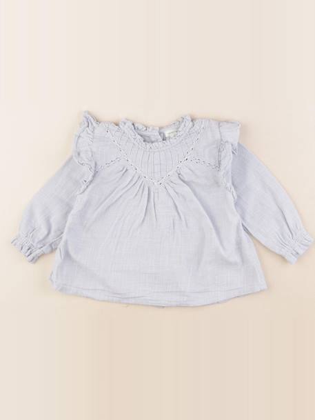 Blouse - 12 mois Bleu 1 - vertbaudet enfant 