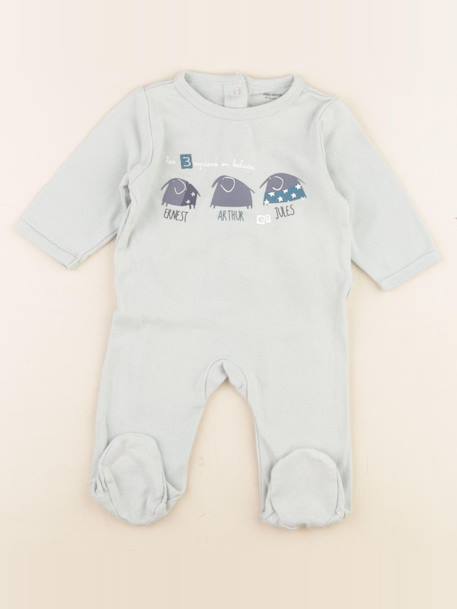 Pyjama coton - 6 mois Vert 1 - vertbaudet enfant 
