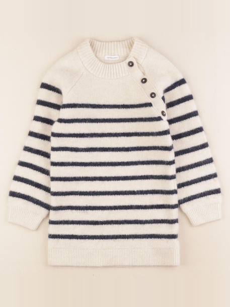 Robe - 8 ans Beige, bleu 1 - vertbaudet enfant 