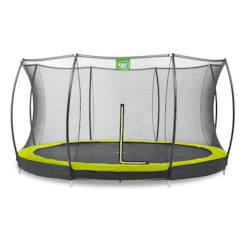 Jouet-Jeux de plein air-Jeux de plage-Tentes anti UV-Trampoline enterré rond ø427cm avec filet de sécurité