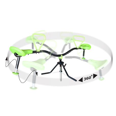 Balançoire à bascule rotative enfant pour se balancer et tourner en s’amusant Vert/noir 2 - vertbaudet enfant 