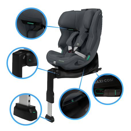 Maxi-cosi siège auto évolutif et rotatif emerald 360 plus Authentic graphite+Authentic truffle 4 - vertbaudet enfant 