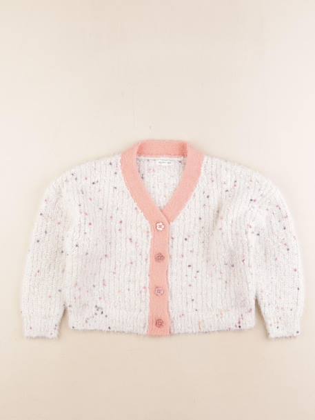 Gilet - 6 ans Blanc, rose 1 - vertbaudet enfant 