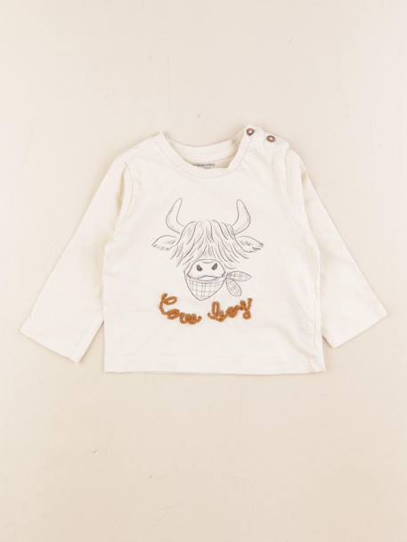 Tee-shirt - 9 mois Beige 1 - vertbaudet enfant 