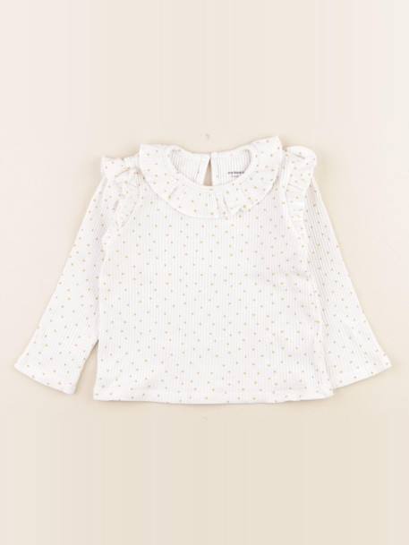 Tee-shirt - 18 mois Blanc, or 1 - vertbaudet enfant 