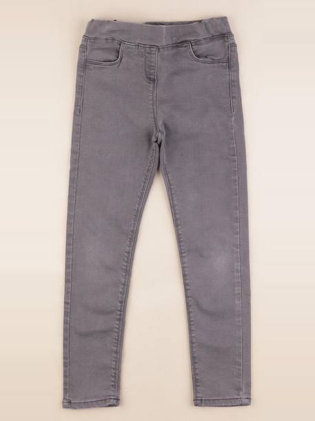 Jegging - 8 ans Gris 1 - vertbaudet enfant 