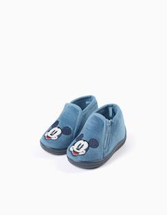 Chaussons en velours avec broderie mickey  - vertbaudet enfant