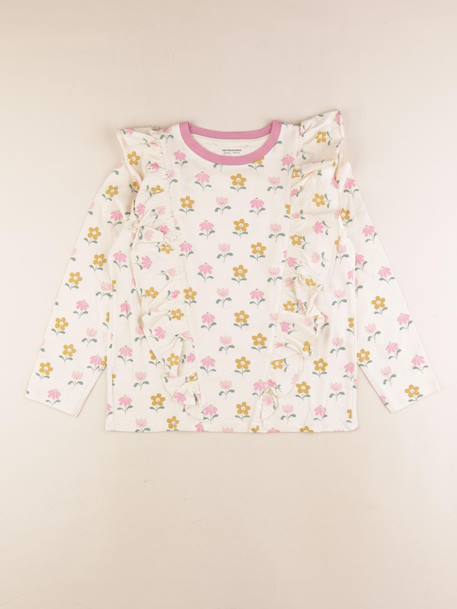 Tee-shirt - 10 ans Beige, rose 1 - vertbaudet enfant 
