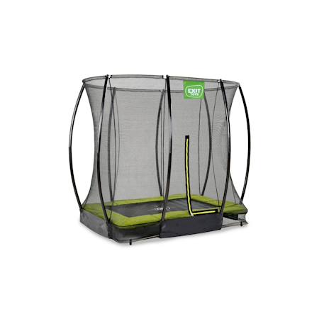 Trampoline enterré rectangulaire 153x214cm avec filet Noir+Rose+Vert 14 - vertbaudet enfant 