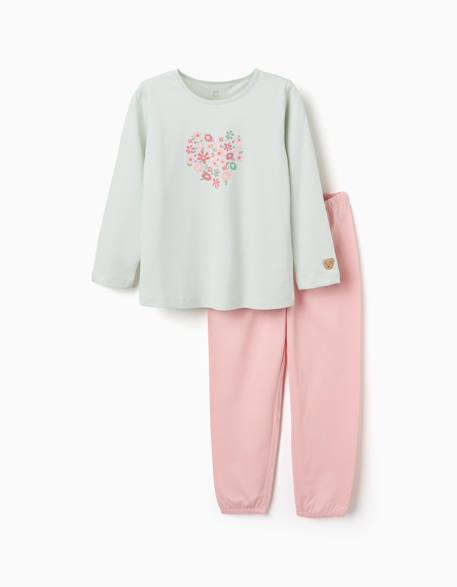 Fille-Pyjama, surpyjama-Pyjama à manches longues et imprimé fleurs