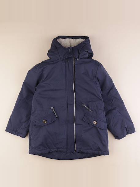 Manteau doublure amovible - 9 ans Bleu 1 - vertbaudet enfant 