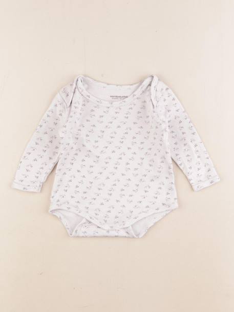 Body - 6 mois Blanc, rose 1 - vertbaudet enfant 