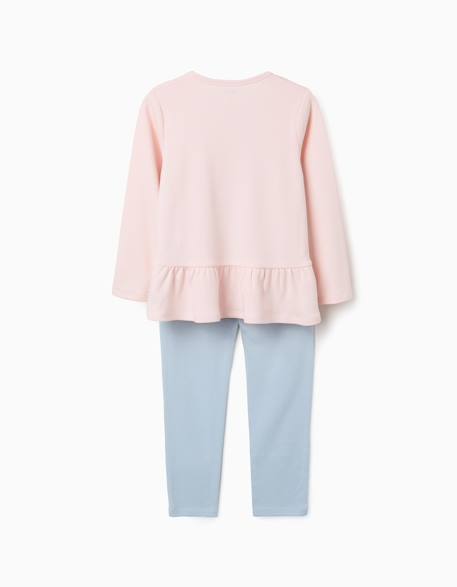 Pyjama long avec imprimé stitch qui brille dans le noir Rose clair 2 - vertbaudet enfant 