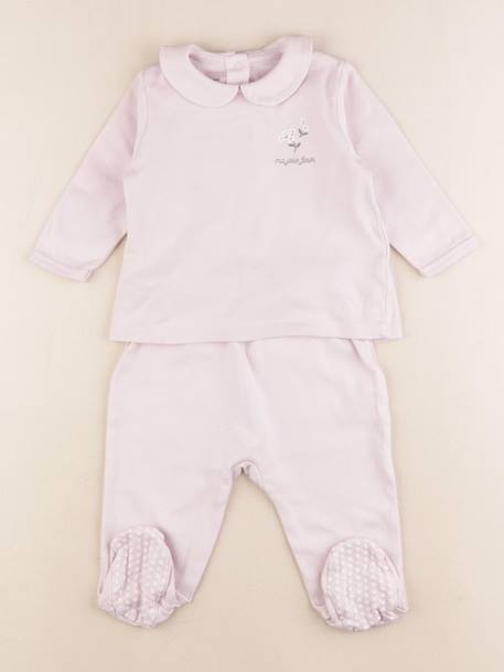 Pyjama coton - 12 mois Violet 1 - vertbaudet enfant 