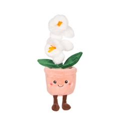 Jouet-Premier âge-Peluche - peluche fleur orchidée avec pot beige rosé – mimi flowers – 24 cm