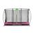 Trampoline enterré rectangulaire 214x305cm avec filet Noir+Rose+Vert 7 - vertbaudet enfant 