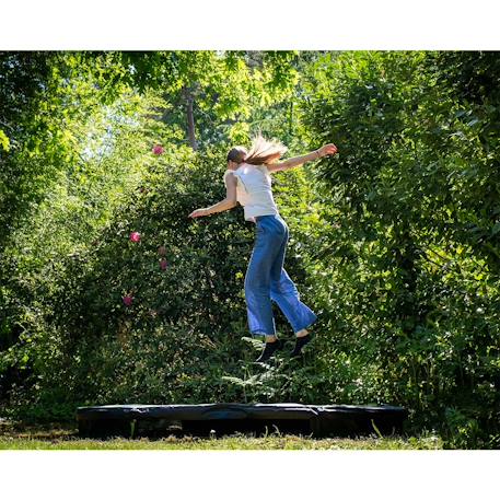 Trampoline enterré rond ø305cm  sans filet Noir+Rose+Vert 3 - vertbaudet enfant 