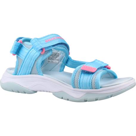 Sandales enfant fille en textile Bleu blpk+Violet lvpk 5 - vertbaudet enfant 