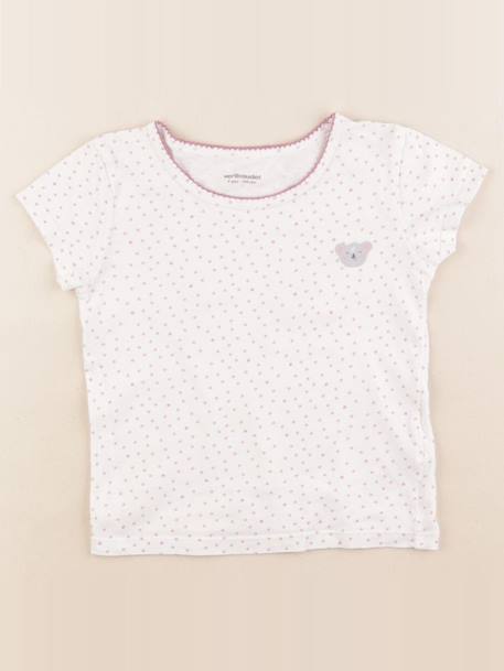 Maillot de corps - 4 ans Blanc, rose 1 - vertbaudet enfant 