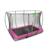 Trampoline enterré rectangulaire 244x366cm avec filet Noir+Rose+Vert 9 - vertbaudet enfant 