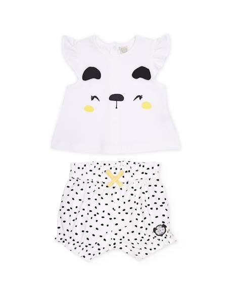 Ensemble en tricot pour nouveau-né avec imprimé taches Blanc 1 - vertbaudet enfant 