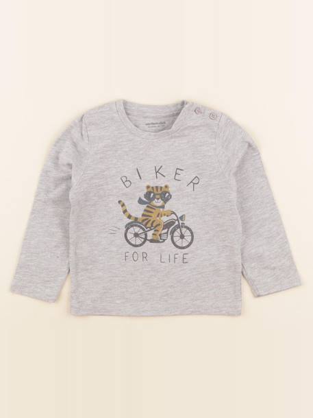 Tee-shirt - 18 mois Gris 1 - vertbaudet enfant 