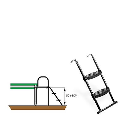 Échelle pour hauteur de cadre de trampoline entre 50-65 cm Noir 2 - vertbaudet enfant 
