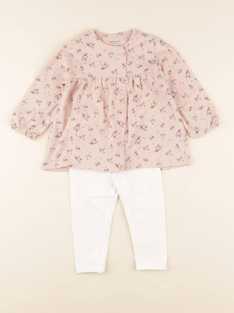 Ensemble - 18 mois Blanc, rose 1 - vertbaudet enfant 