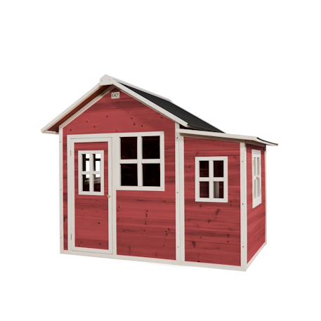 Maisonnette en bois fsc modulable loft 150 Gris+Rouge 7 - vertbaudet enfant 