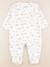 Pyjama velours - 9 mois Blanc, gris 1 - vertbaudet enfant 