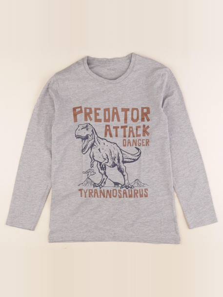Tee-shirt - 10 ans Gris 1 - vertbaudet enfant 