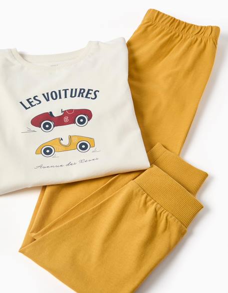 Pyjama en coton avec imprimé de voitures de course Blanc 4 - vertbaudet enfant 