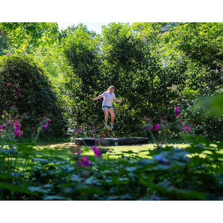 Trampoline enterré rond ø305cm  sans filet Noir+Rose+Vert 5 - vertbaudet enfant 