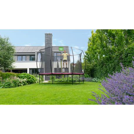Trampoline silhouette ø366cm Noir+Rose+Vert 12 - vertbaudet enfant 